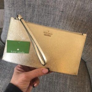 Cameron Street Ariah Wristlet Leather Clutch PWRU6044 in Gold